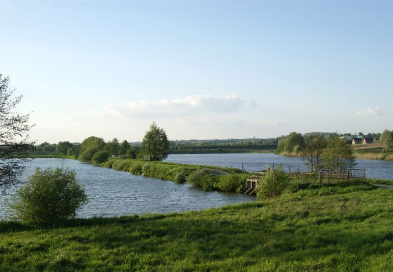 Zalew Zesławice - Widok od strony ul. Gustawa Morcinka