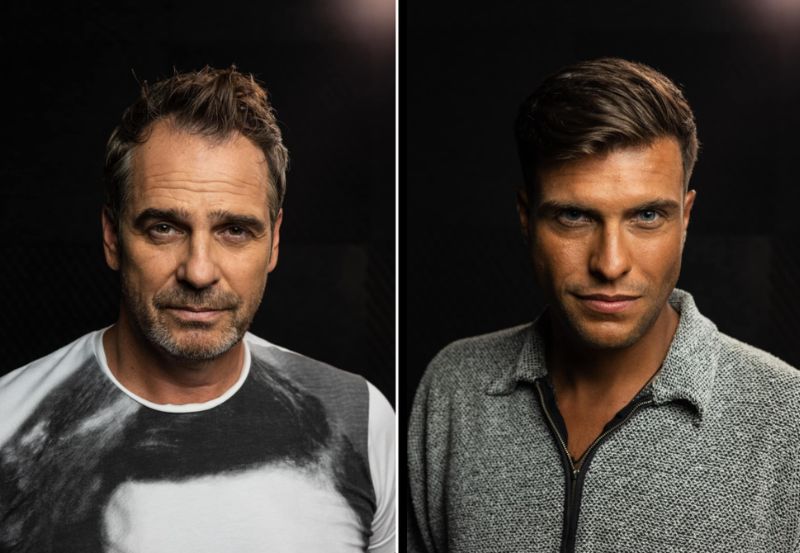 Paweł Deląg z synem