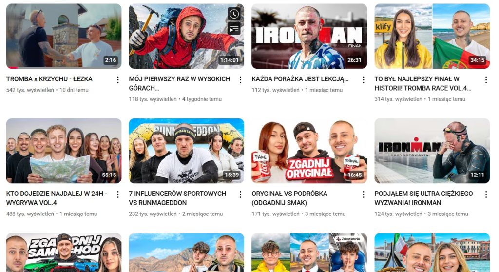 Tromba - kanał na YouTube