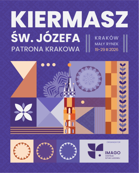 Zdjęcie przedstawia plakat kiermaszu św. Józefa w Krakowie