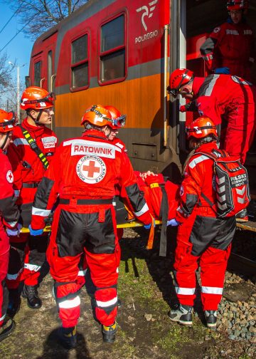 Ćwiczenia ratownicze wypadek kolejowy Kraków