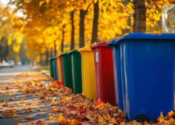 Czerwone pojemniki w Krakowie