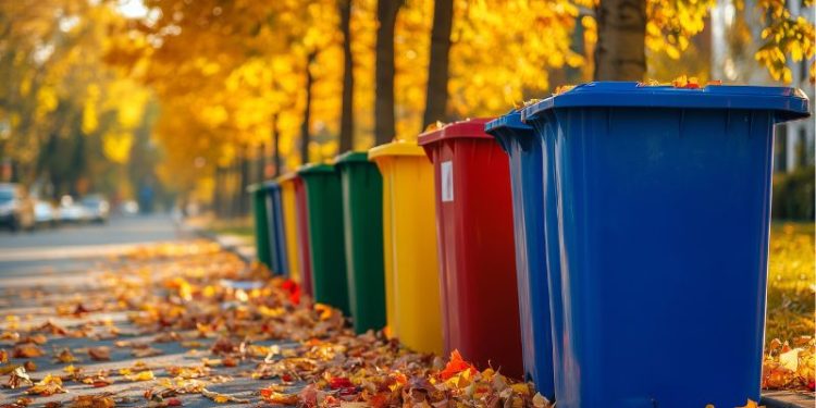 Czerwone pojemniki w Krakowie