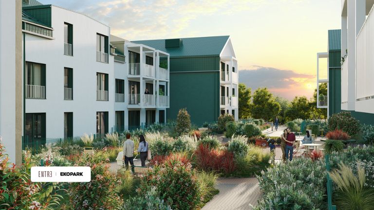Entre wizualizacja nowe mieszkania Kraków -Ekopark