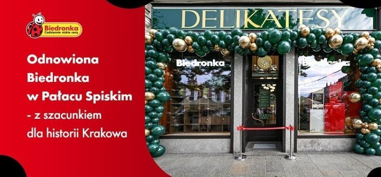 Odnowiona Biedronka w Pałacu Spiskim. Sklep przy Rynku Głównym znów otwarty