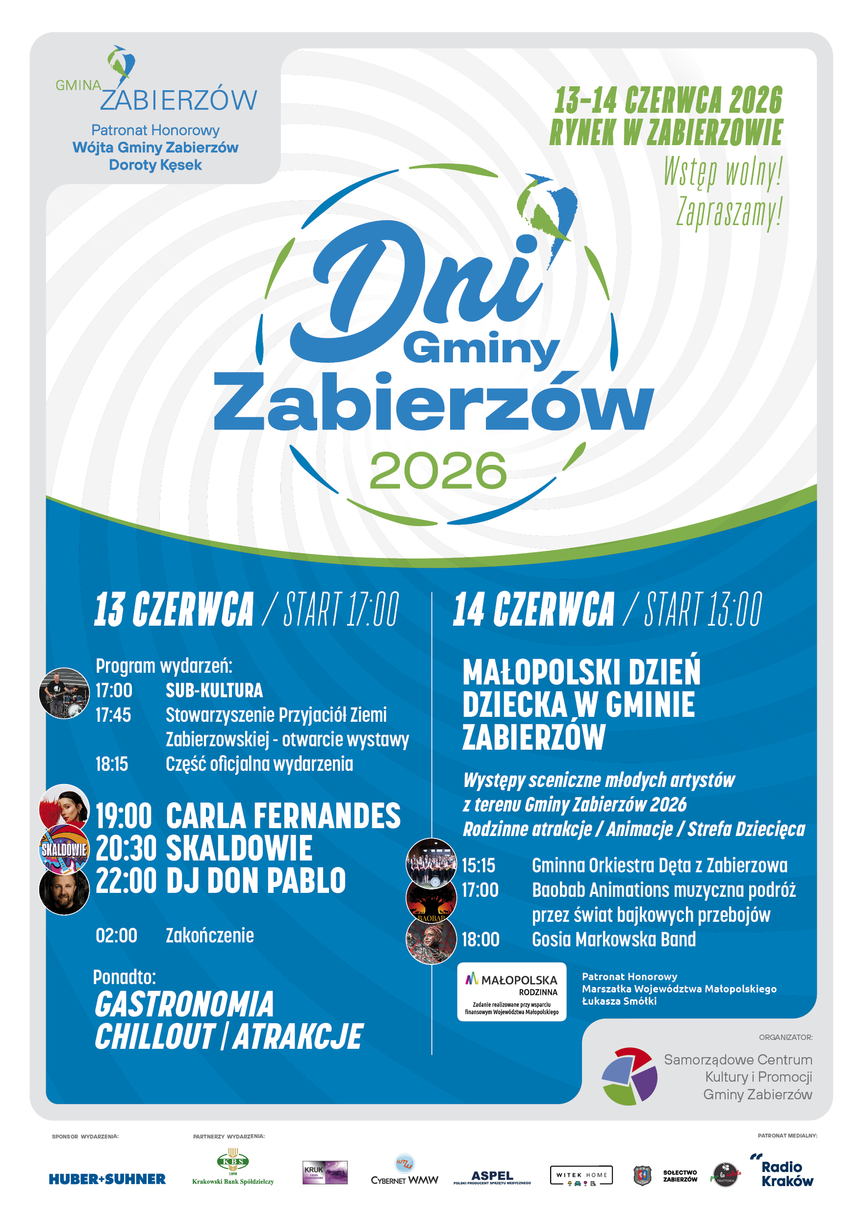 Plakat dni gminy Zabierzów w 2026 roku