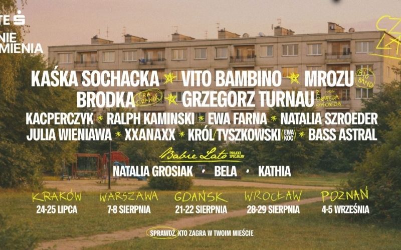 Letnie Brzmienia 2026 w Krakowie. Turnau z orkiestrą, Brodka, Sochacka i Vito Bambino