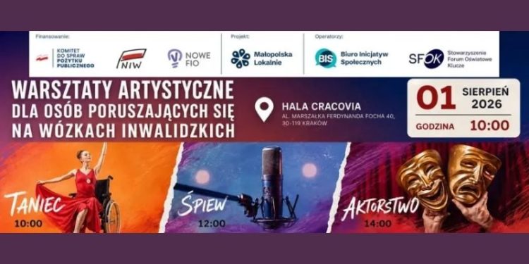 Sztuka bez barier w Krakowie. Bezpłatne warsztaty tańca, śpiewu i aktorstwa