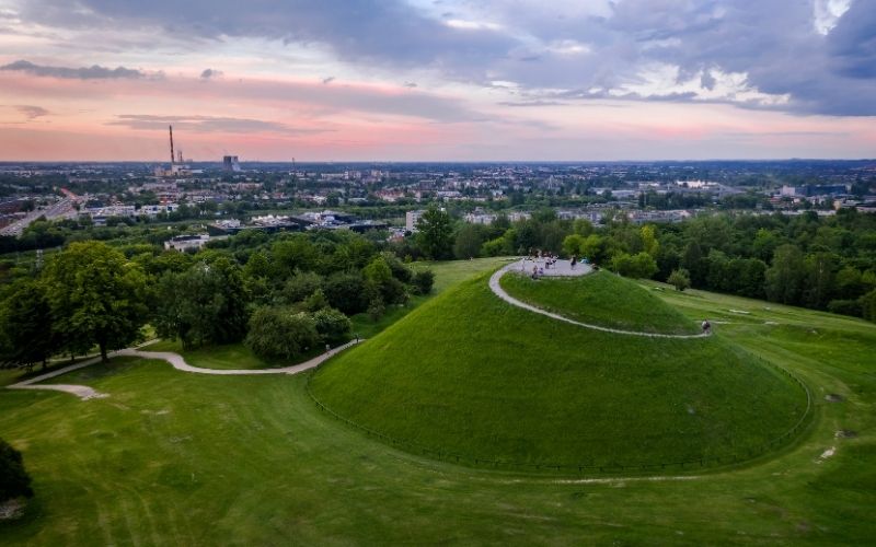 Krakowskie kopce - widok na Kopiec Krakusa