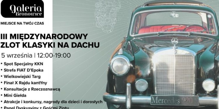 III Zlot Klasyki na Dachu w Galerii Bronowice. Klasyczne samochody i koncert ORNETTE