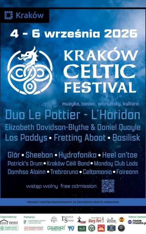 Kraków Celtic Festival 2026. Celtycka parada, koncerty i warsztaty już w pierwszy weekend września