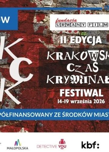 Krakowski Czas Kryminału 2026. Program festiwalu od 14 do 19 września