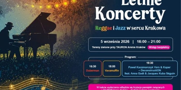 Reggae i jazz w TAURON Arenie Kraków. Bezpłatny koncert już 5 września