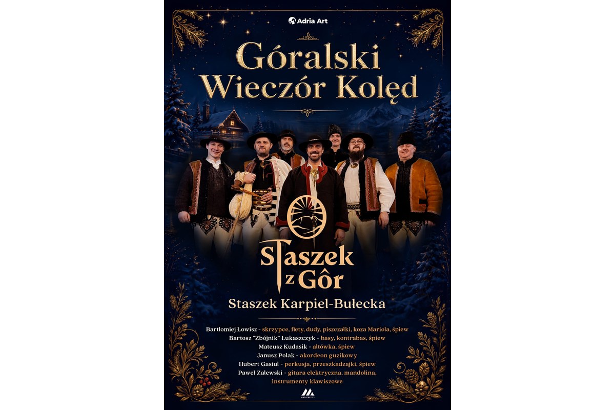 Staszek z Gór - góralski wieczór kolęd – grafika wydarzenia Adria Art w Krakowie